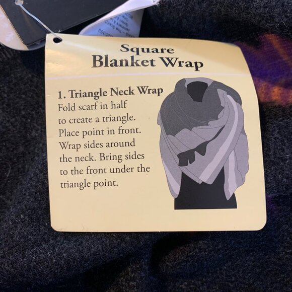 Fraas The Scarf Co Square Four Way Blanket Wrap Multicolor Floral NWT $48 - Picture 5 of 9